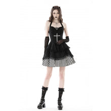 Load image into Gallery viewer, Dark in Love Gothic Striped Cross Prom Dress
