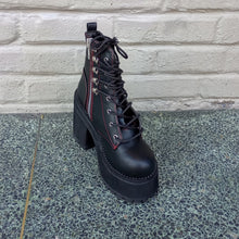 Load image into Gallery viewer, Demonia Assault-100 Black Platform Ankle Boots
