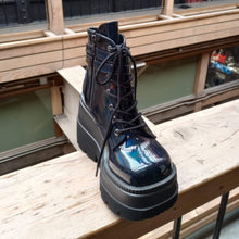 Load image into Gallery viewer, Demonia Shaker-52 Black Holographic Platform Boot
