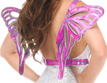 Load image into Gallery viewer, Daisy Corsets Fuchsia Holographic Harness with Wings
