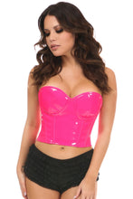 Load image into Gallery viewer, Daisy Corsets Pink Patent PVC Underwire Bustier (S-3xl)

