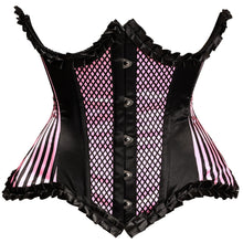 Load image into Gallery viewer, Pink Curvy Cut Steel Boned Waist Cincher Corset TD-1843 (Plus Available)

