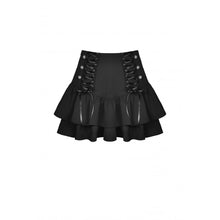 Load image into Gallery viewer, Dark in Love Black Lace Up Skirt
