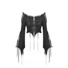 Load image into Gallery viewer, Dark In Love Gothic Frilly Tasseled Top
