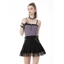 Load image into Gallery viewer, Dark In Love Rock Girl Studded Net Mini Skirt
