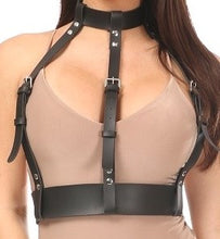 Load image into Gallery viewer, Daisy Corsets Black Faux Leather Body Harness
