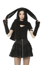 Load image into Gallery viewer, Dark in Love Punk Rabbit Ear Wooly Scarf
