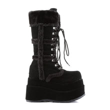 Load image into Gallery viewer, Demonia Bear-202 Faux-Fur Platform Boots in Black
