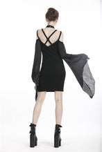Load image into Gallery viewer, Dark in Love Tulle Sleeves Dress
