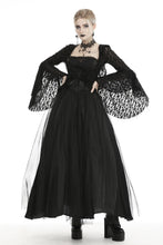 Load image into Gallery viewer, Dark in Love Distressed Lace Hooded Bell Sleeve Tailcoat
