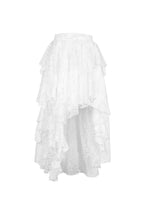 Load image into Gallery viewer, Dark in Love Punk White Irregular Lace Cocktail Skirt
