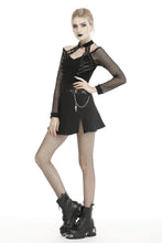 Load image into Gallery viewer, Dark in Love Punk Metal Chain Pleated Mini Skirt
