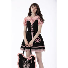 Load image into Gallery viewer, Dark in Love Black and pink adventures of little bear ear handbag
