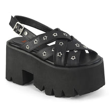 Load image into Gallery viewer, Demonia Ashes-12 Black Platform Sandals
