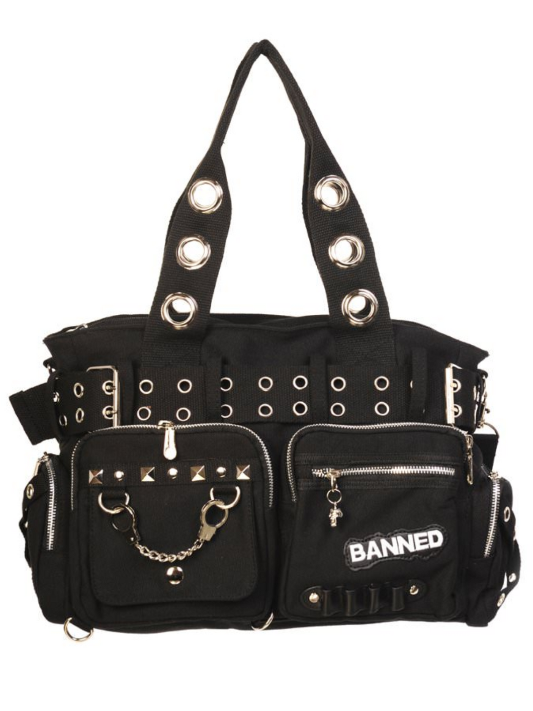 Banned Alternative Black Handcuff Handbag