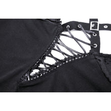 Load image into Gallery viewer, Dark in Love Torn Lace Up T-shirt
