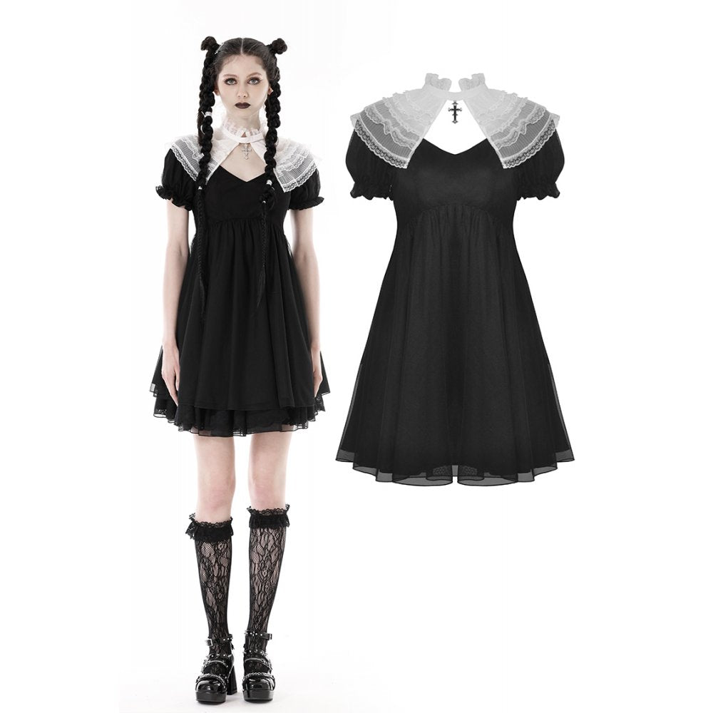 Dark in Love Gothic Lolita Black and White Princess Dress