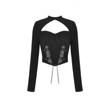 Load image into Gallery viewer, Dark in Love Hollow Out Mesh Shirt
