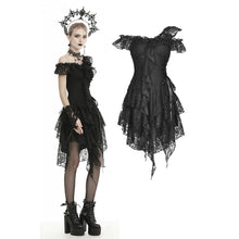 Load image into Gallery viewer, Dark in Love Ghostly Irregular Frilly Dress
