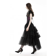 Load image into Gallery viewer, Dark in Love Layered Frilly High Low Skirt
