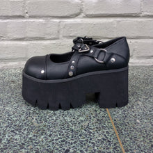 Load image into Gallery viewer, Demonia Ashes-33 Black Platform Mary Janes
