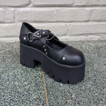 Load image into Gallery viewer, Demonia Ashes-33 Black Platform Mary Janes
