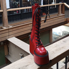 Load image into Gallery viewer, Demonia Swing-150 Red Holo Platform Boot
