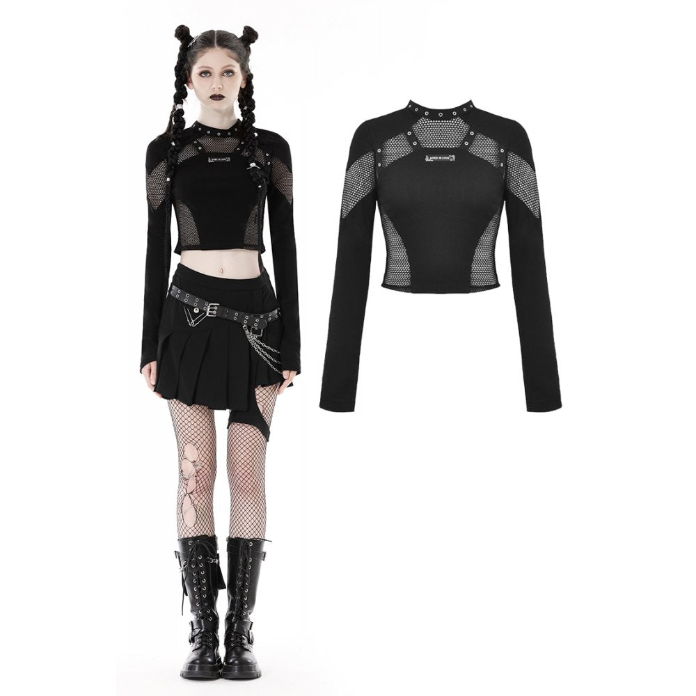 Dark in Love Mesh Hollow Out T-shirt