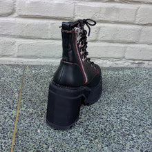 Load image into Gallery viewer, Demonia Assault-100 Black Platform Ankle Boots
