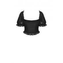 Load image into Gallery viewer, Dark in Love Rock Doll Lace Up waist Pin Zip Top
