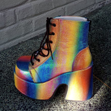 Load image into Gallery viewer, Demonia Camel-203 Rainbow Platform Ankle Boots
