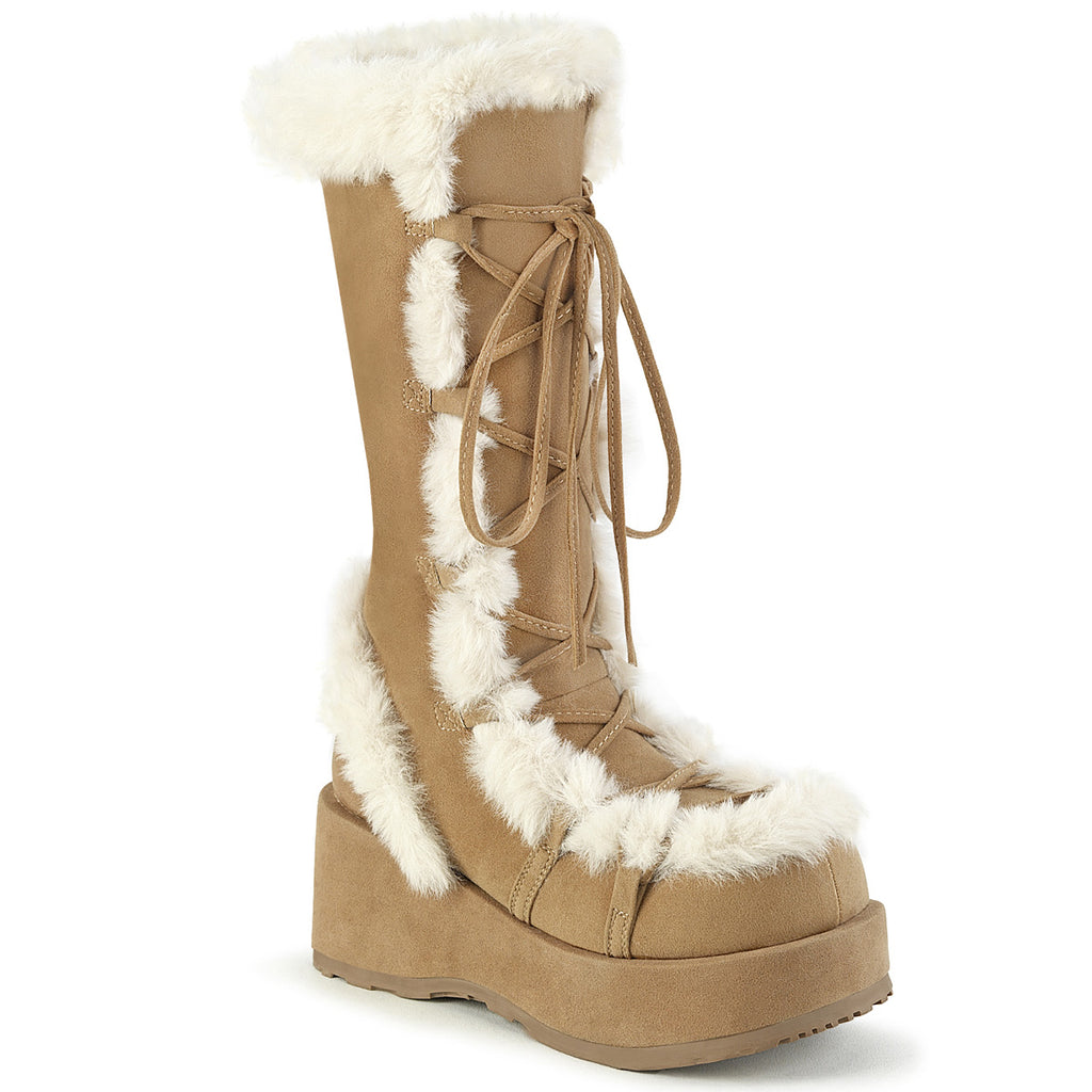 Demonia Cubby-311 Tan Platform Boot – metroalternative