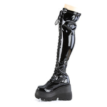 Load image into Gallery viewer, Demonia Shaker-374 Black Patent Platform Boot
