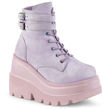 Load image into Gallery viewer, Demonia Shaker-52 Lavender Platform Ankle Boot
