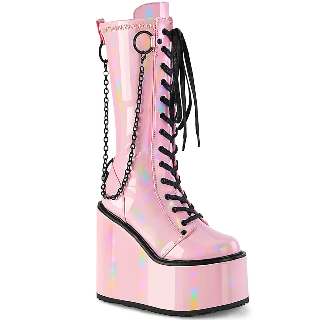 Hotsell Pink holographic platform demonias