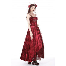 Load image into Gallery viewer, Dark in Love Blood Rose Velvet Maxi Dress
