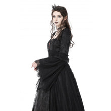 Load image into Gallery viewer, Dark in Love Gothic Court Embroidery Maxi Dress
