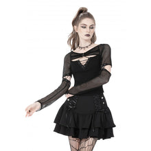 Load image into Gallery viewer, Dark in Love Rebel Girl Net Lace Up Top
