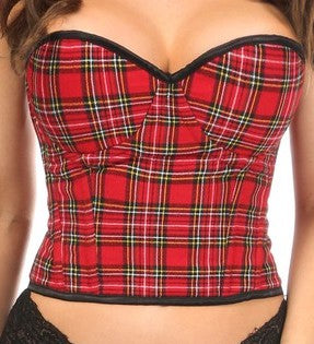 Daisy Corsets Red Plaid Underwire Bustier (S-4xl)