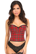 Load image into Gallery viewer, Daisy Corsets Red Plaid Underwire Bustier (S-4xl)
