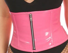 Load image into Gallery viewer, Daisy Corsets Pink Patent Steel Boned Mini Cincher (S-5xl)
