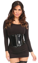 Load image into Gallery viewer, Daisy Corsets Black Patent Steel Boned Mini Cincher (S-5xl)
