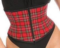 Load image into Gallery viewer, Daisy Corsets Red Plaid Mini Cincher (S-5xl)
