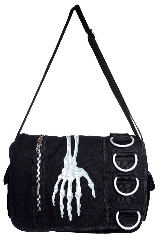 Banned Alternative Skeleton Hand Messenger Bag