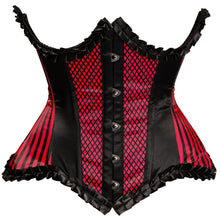 Load image into Gallery viewer, Red Curvy Cut Steel Boned Waist Cincher Corset ( Plus Available)
