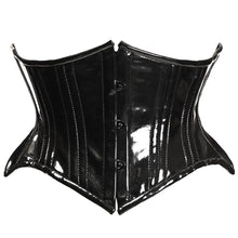 Load image into Gallery viewer, Black Patent PVC Vinyl Steel Boned Waist Cincher (Plus Available)

