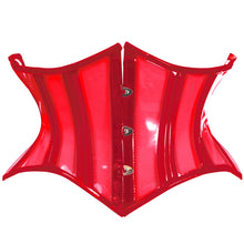 Load image into Gallery viewer, Clear Red Curvy Cut Mini Cincher (Plus Available)

