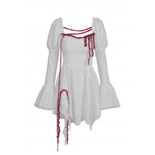 Load image into Gallery viewer, Dark In Love Gothic Vampire White Bloody Dress
