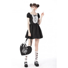 Load image into Gallery viewer, Dark in Love Black white adventures of the little bear handbag
