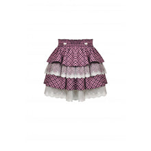 Load image into Gallery viewer, Dark In Love Pink Plaid Angel Lace Strap Dress
